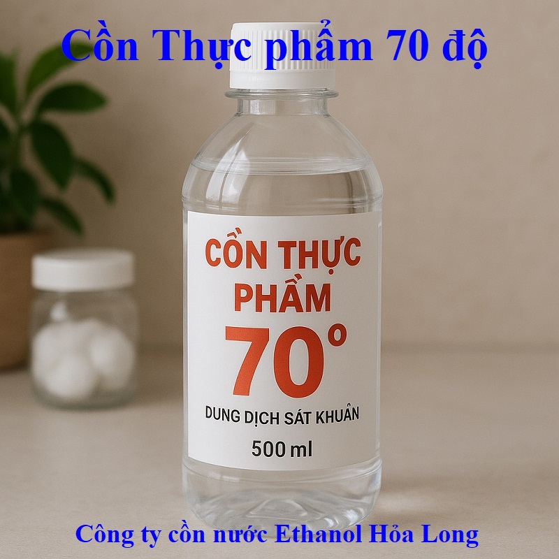Cồn Thực phẩm 70 độ | Công ty Cồn nước Ethanol Hỏa Long Alcohol